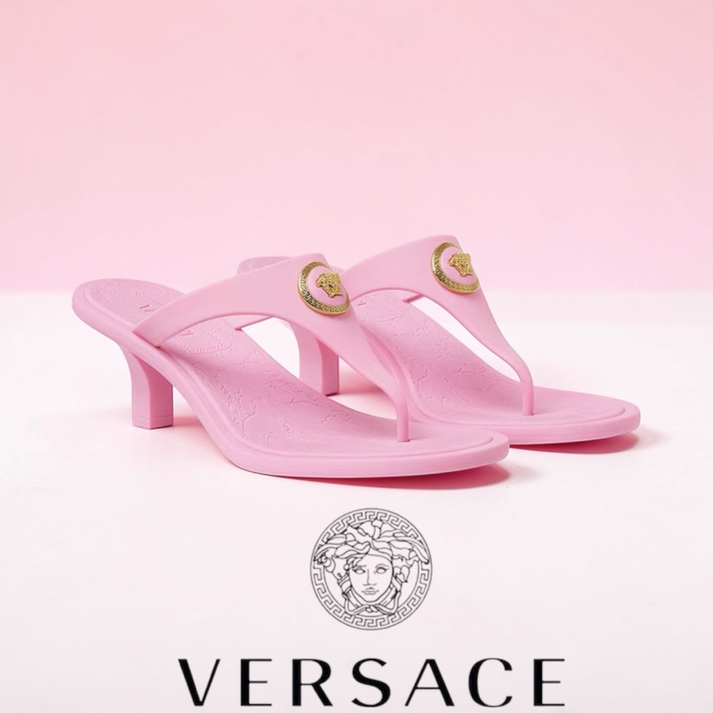 Versace Alia Rubber Thong Sandals 55 mm Size EU 37